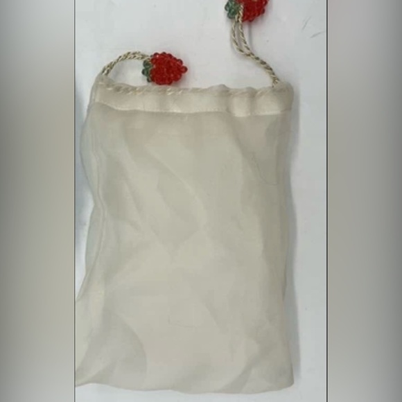 Vintage Chunky Beaded Purse Handbag Strawberry Accents Trendy Kawaii Coquette - Picture 6 of 8